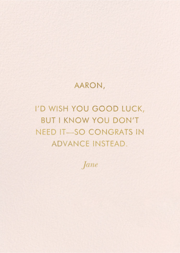 Your Future Looks Bright - Encouragement Card by Rifle Paper Co. - Back