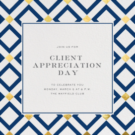 Gold Diamond Tile - Business Event Invitation by Jonathan Adler