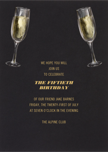 Champagne Glasses - Game Night Invitation by Paperless Post