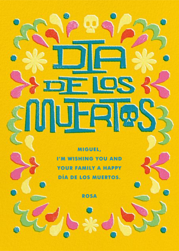 Amarillo - Día de los Muertos Card by Paperless Post