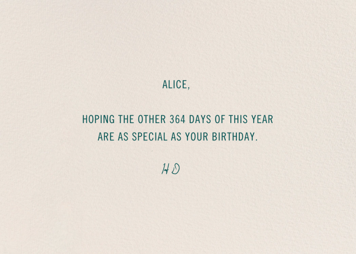 Lily of the Valley (Anna Emilia Laitinen) - Birthday Card by Red Cap Cards - Back