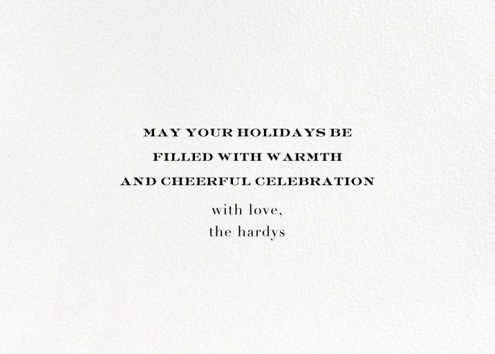 Feliz - Holiday Card by kate spade new york - Back