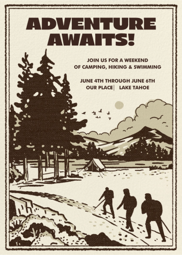 Adventure Hike - Invitation by Hello!Lucky