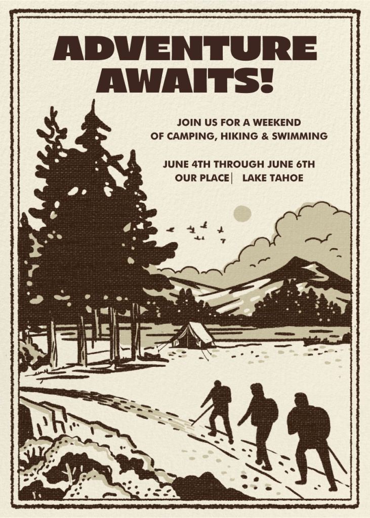 Adventure Hike Invitation