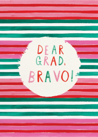 Bravo Stripes - Graduation Card by Mr. Boddington's Studio