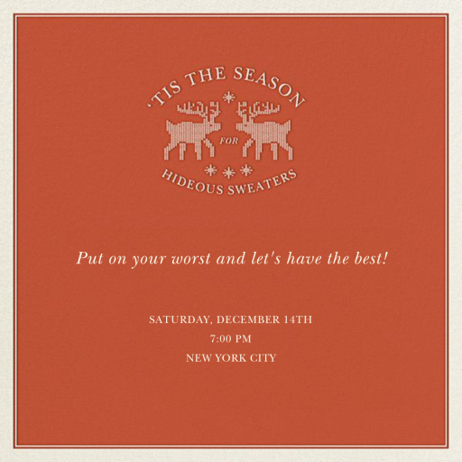 Not Those Knits - Invitation by Derek Blasberg