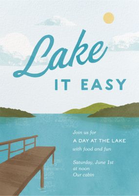 Lake Party Invitations | Send online instantly | RSVP tracking