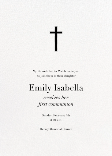 Full-Page Photo Tall (Double-Sided) - First Communion Invitation by Paperless Post - Back