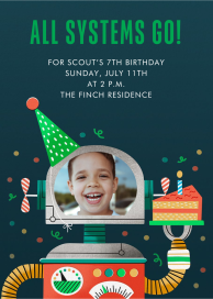 Birthday Bot - Birthday Invitation by Hello!Lucky