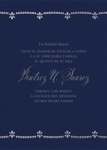 Ornate Occasion Photo - Quinceañera Invitation by Paperless Post - Back