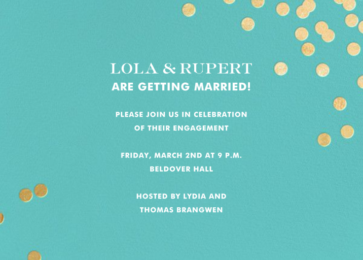 Confetti kate spade new york - Engagement Party Invitation by kate spade new york