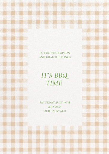 Vichy Check - Party Invitation by Paperless Post