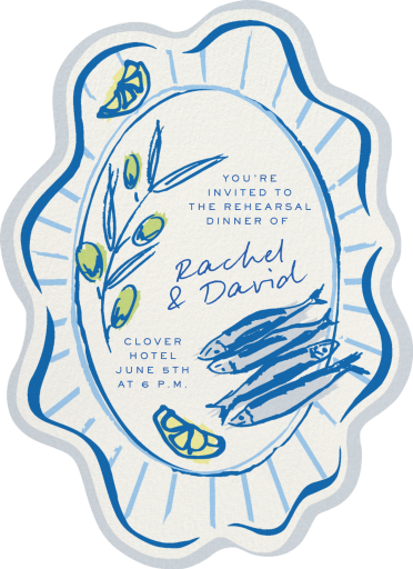 Plated Sardines - Wedding Weekend Invitation by Pulp Templates Co.