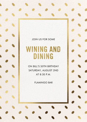 Metallic Spots - Birthday Invitation by kate spade new york