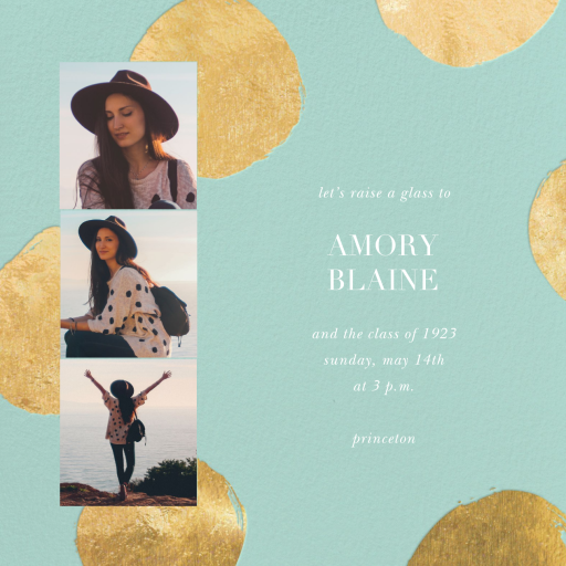 Photo Strip Dots - Graduation Party Invitation by Sugar Paper