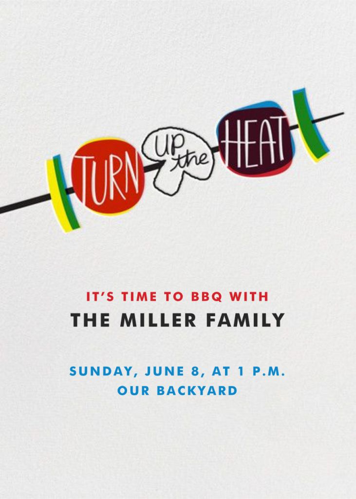Turn Up The Heat Invitation