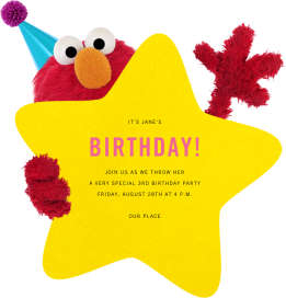 Hey, Elmo - Birthday Invitation by Sesame Street