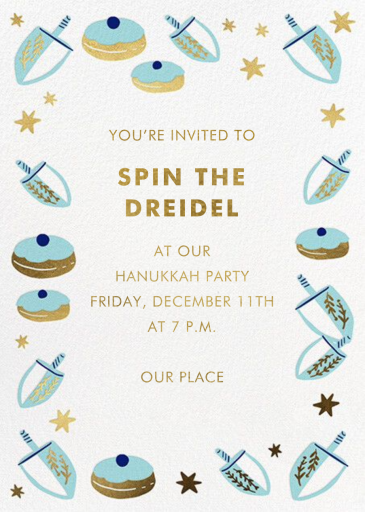 Sufganiyot - Hanukkah Invitation by Hello!Lucky