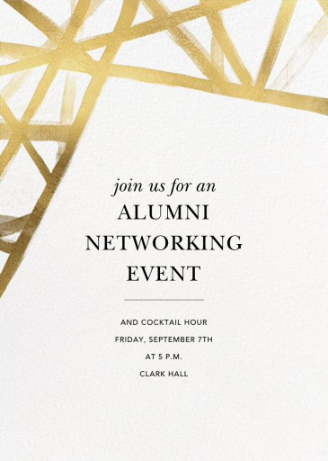 Channels (Tall) - Alumni Event Invitation by Kelly Wearstler