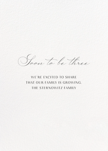 Full-Page Photo Tall (Double-Sided) - Pregnancy Announcement by Paperless Post - Back