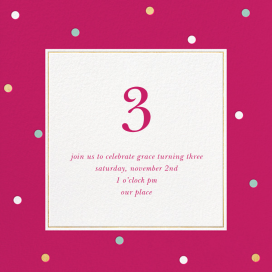 Spotted Frame - Birthday Invitation by Sugar Paper