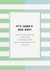 Colorblocked Stripes - Birthday Invitation by kate spade new york