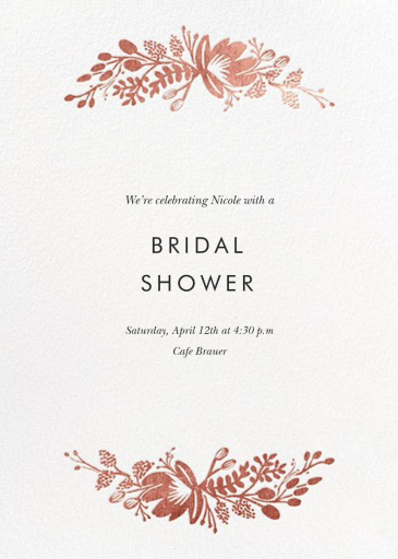 Floral Silhouette - Bridal Shower Invitation by Rifle Paper Co.