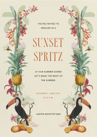 Pineapples and Toucans by Open Sea Design Co.