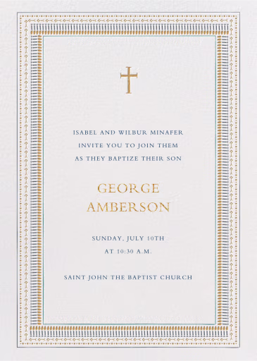 Our Baby's Big Day - Baptism & Christening Invitation by Mr. Boddington's Studio