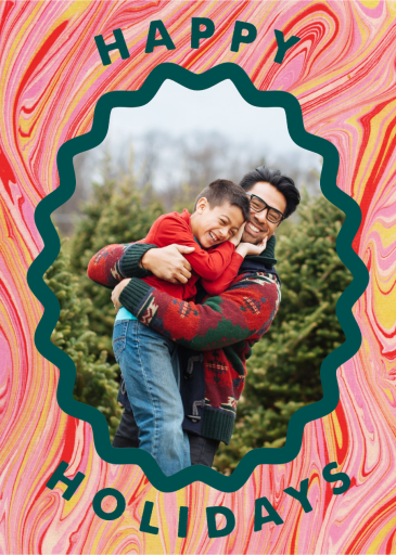 Marble Swirl Photo - Holiday Card by Paperless Post