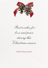 Pine Cone Bow - Christmas Card by Paperless Post