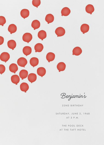 Balloons - Birthday Invitation by Linda and Harriett