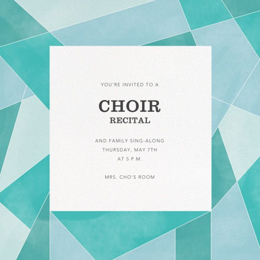 Mosaic - Recital Invitation by Paperless Post