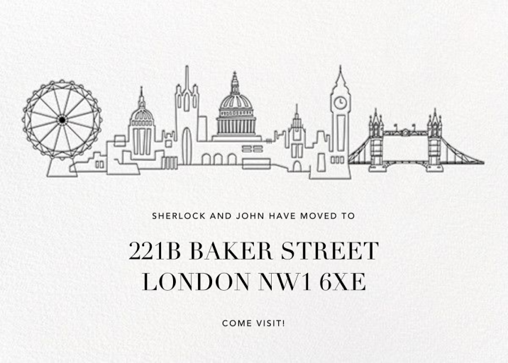 City Skyline View - Moving Announcement by Paperless Post