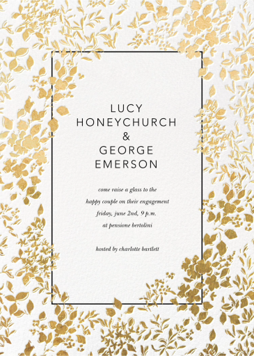 Richmond Park - Engagement Party Invitation by Oscar de la Renta