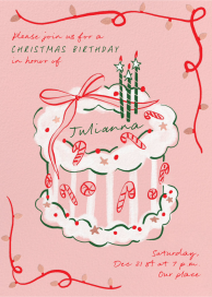 Candy Cane Cake by Paperless Post