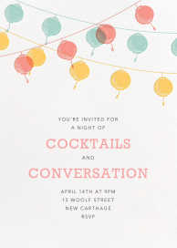 Golden String Lanterns - Cocktail Party Invitation by Paperless Post