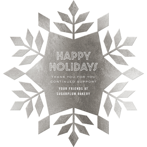Snowflake Cutout - Holiday Card by Paperless Post