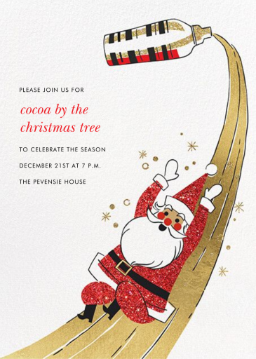 Santa's Slip and Sip - Christmas Party Invitation by Paperless Post