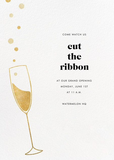 Champagne Flute by Paperless Post