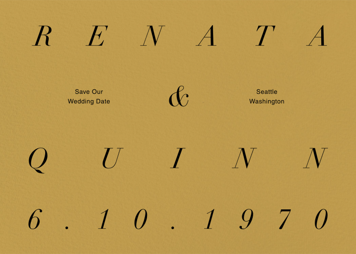 Gatsby Ampersand Save the Date