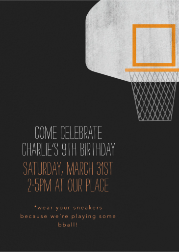Basketball Hoop - Get-Together Invitation by Paperless Post
