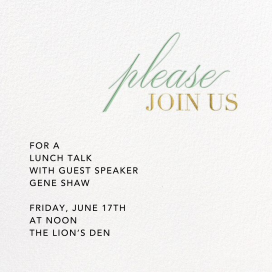 Please Join Us - Conference Invitation by Paperless Post