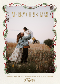 Minimal Garland Border - Christmas Card by Paperless Post