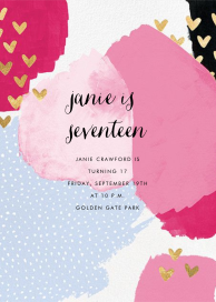 Hodgepodge Hearts - Birthday Invitation by Ashley G