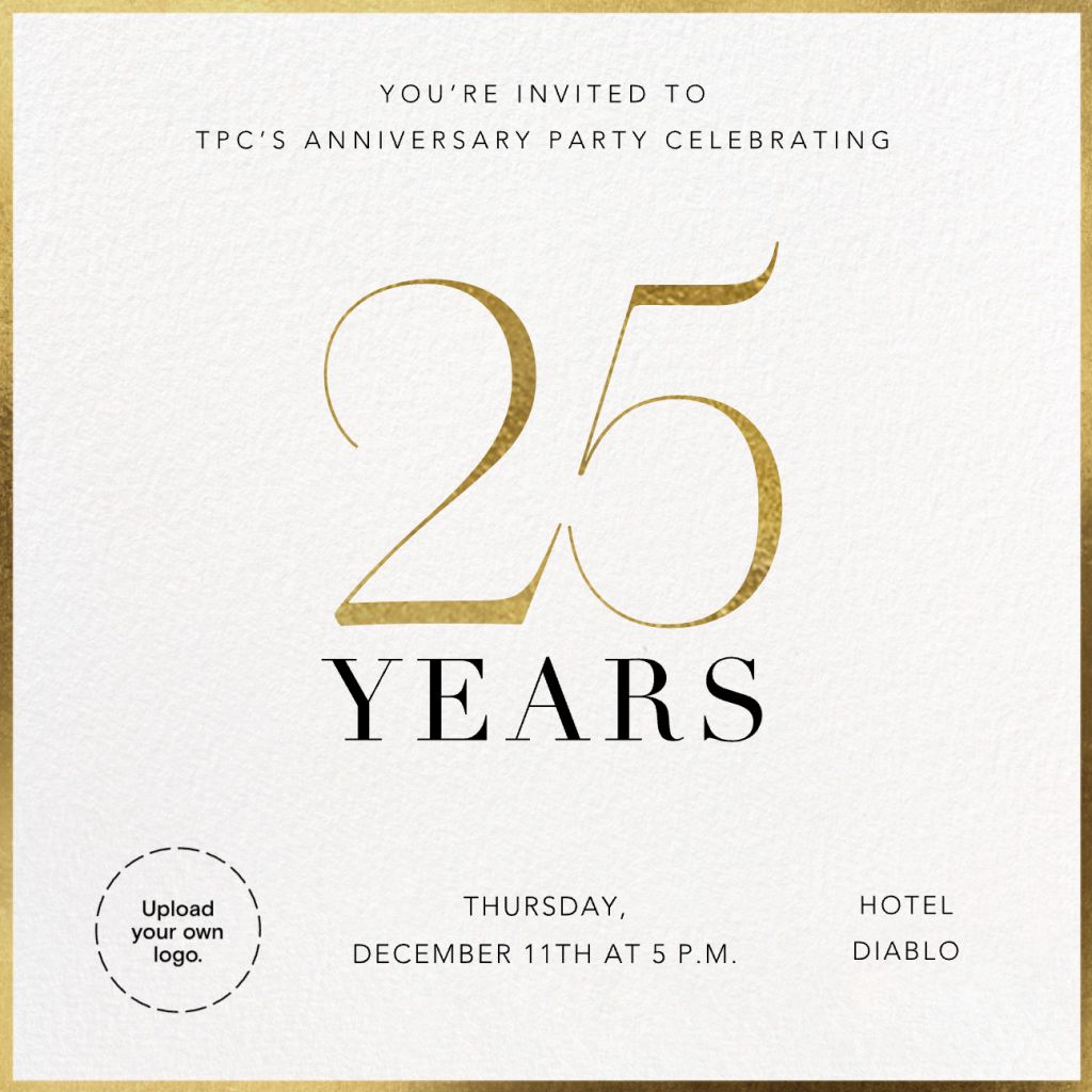 Gold Glimmer Invitation