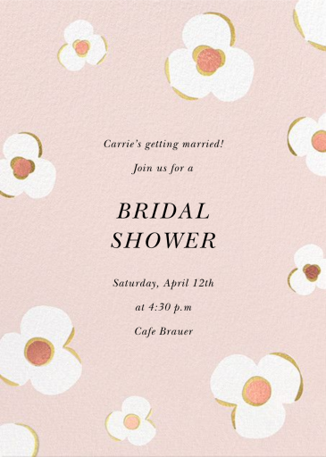 Three Petals - Bridal Shower Invitation by kate spade new york