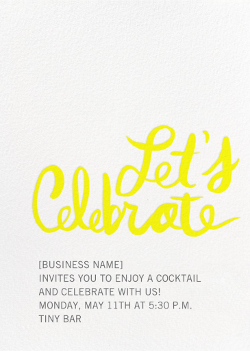 Let's Celebrate - Cocktail Party Invitation by Linda and Harriett