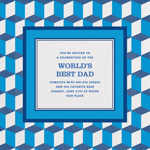 Deco Cubes - Father's Day Invitation by Jonathan Adler
