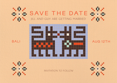 Tile Glyphs - Save the Date by Rubinski Works